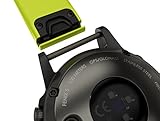 W125648113 Garmin QuickFit 22 - Correa de Repuesto de Silicona, Color Negro y Plateado