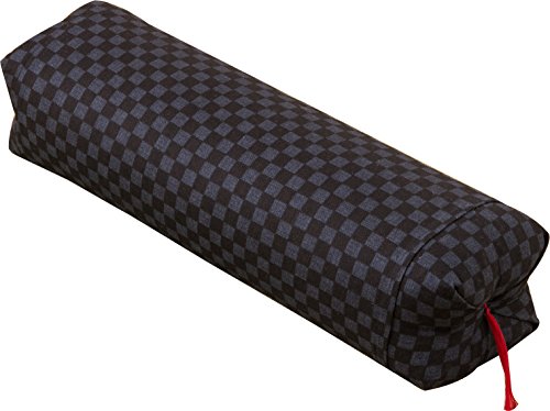 エムール そばがら枕 ロング 日本製 昼寝 ごろ寝 高さ調整 34×13×10cm 市松 くろ