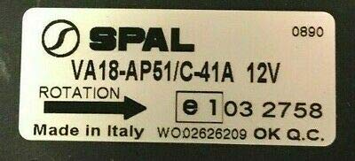 Ventilador SPAL ASM 12 V, modelo VA18-AP51/C41A, 30101516, 3.6 W, 1800 rpm, flujo de aire 1604 cfm, ruido 52 dB, para radiador miniatura 2