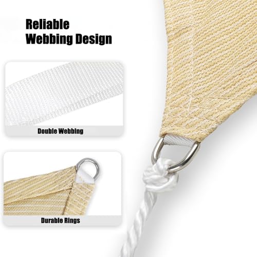 Voile d'ombrage pour le camping bâche de jardin rectangulaire imperméable 1x2,5m - 5