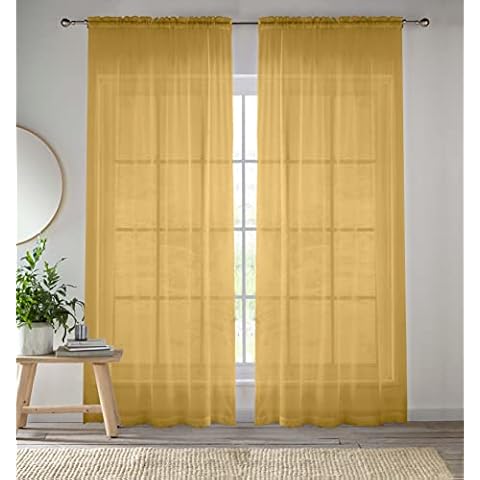Enhanced Living Sheer Voile Curtains 57"x72" Cover