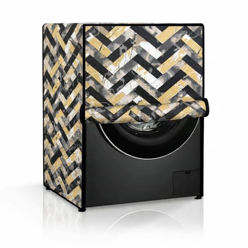 Image of Star Weaves Front Load Fully Automatic Washing Machine Cover for 8 Kg, 8.5 Kg, 9 Kg, 9.5 kg (Multicolor)| Waterproof & Dustproof Polyester Fabric with Zipper | Protection Cover | 63 x 63 x 93 cms
