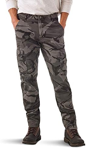 Wrangler Authentics mens Regular Tapered Cargo Pants, Grey Camo, 32W x 30L US