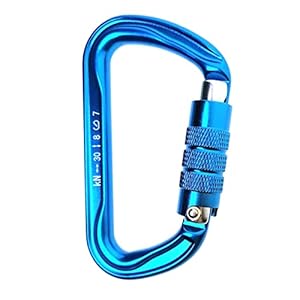 SAJMAKUWLA 30KN D-förmiger Karabiner, Blau (1 Stück)