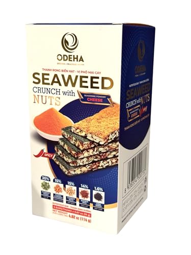 Image of Combo - Spicy Cheese Seaweed Nuts and Cheese Seaweed Nuts - Rong Bien Vi Pho Mai Cay and Rong Bien Vi Pho Mai - 4 Oz per Box with 2 Boxes per Order