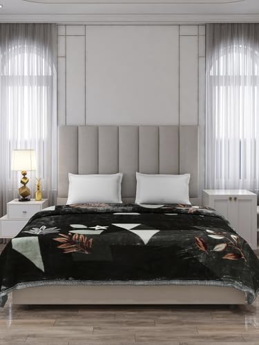 Image of Monte Carlo Double Bed Heavy Winter Blanket Moon Valley 2 Ply Box Pack 870 GSM | 4.5 KG, (240x220 CM), Bottle Green