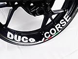 Für DUCATI 696/821/848/899/1199/1299 Premium-Felgenaufkleber in verschiedenen Farben.