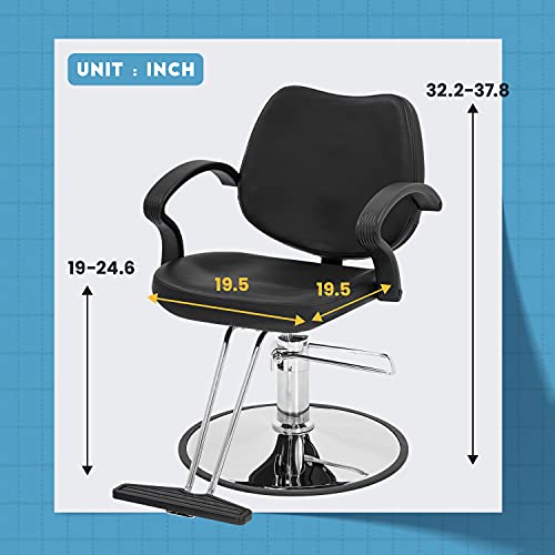 Sentiment 360 Degrees Rolling Swivel Barber Salon Styling Adjustable Hydraulic Beauty Shampoo Hairdressing Chair For Men And Women Hair Stylists, Black #TOP6
