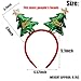Roffiy Christmas Headbands for Women, Sparkly Sequins Christmas Tree Headband with Merry Christmas Design, Festive Xmas Hair Accessories for Women Girls Party Holiday Gift