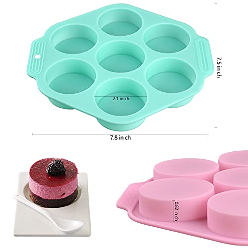 Actvty Round Chocolate Covered Cookie Molds, 3 Pcs Upgraded New Size Cylinder Chocolate Candy Silicone Molds, Perfect For Chocolate Covered Oreos, Candy, Cakes, Jelly, Muffin, Soap #TOP3