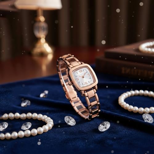 Image of Designer Stylish Watch Elegant Classic Casual Wrist Watch Square Small Face Ultra Slim Ladies Watches