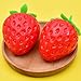 Big Strawberry Squishy , Sunny Days Squeezy Strawberry , Squishy Fruit Toys , Fun Dough Ball Fidget Squeeze Toys for Children and Office Workers Study Break