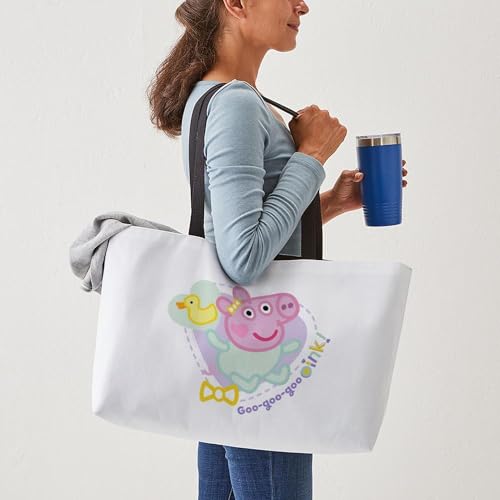 CafePress Peppa Pig: Goo Goo Oink 24"x13" Large Weekender Tote4
