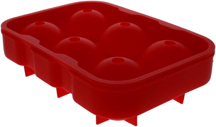 Utoolmart 6 Holes Ice Ball Maker Mold Black Flexible Silicone Ice Tray Molds Gifts for Christmas 1Pcs