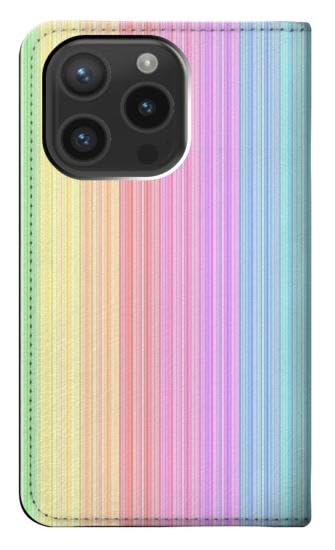 Étui flip iPhone 15 Pro cuir housse verticale portefeuille antichoc multicolore