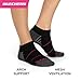 Skechers Women's 8-Pack Work Collection Low Cut Socks, Extended Cushion & Mesh Ventilation, Black/Pink Glo/Bluefish, 9-11