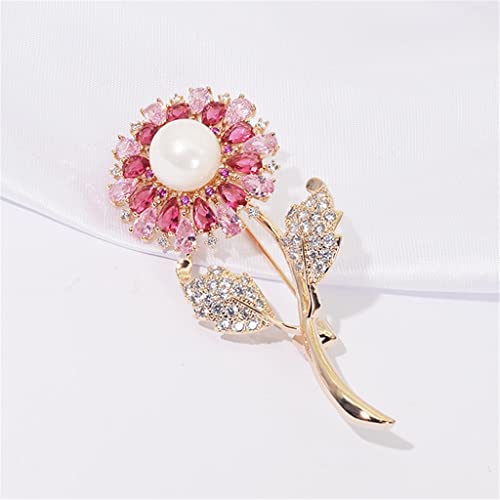 Broche à fleurs en zirconium pour femme : l'accessoire rétro idéal pour vos soirées