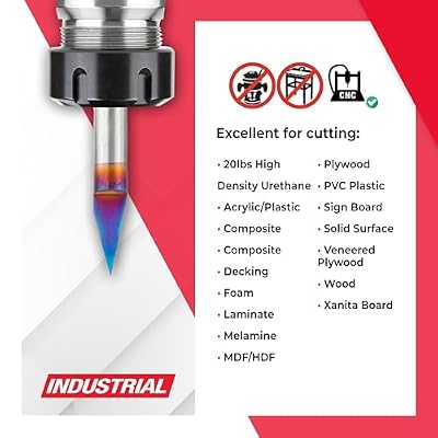 Amana Tool AMS-188-K 4-Pc CNC Solid Carbide Spektra Extreme Tool Life Coated Signmaking/Engraving CNC Router Bit Pack 1/4 Inch Shank