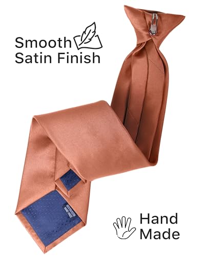 Image of boxed-gifts Clip on Ties for Men - Premium Black Solid Color Clip on Tie