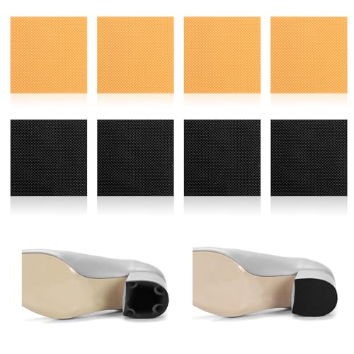 8PCS High Heels Patch Rubber Boot Heel Replacement Non Slip Square Boot Heel Replacement Tips Sole...