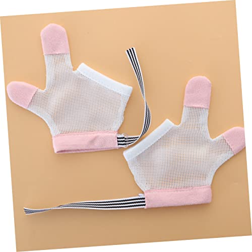 Essentials Stop Sucking Gloves Hand Correction Device for Toddlers Finger Cots Mittens Finger Protectors Boy Girl Mittens4