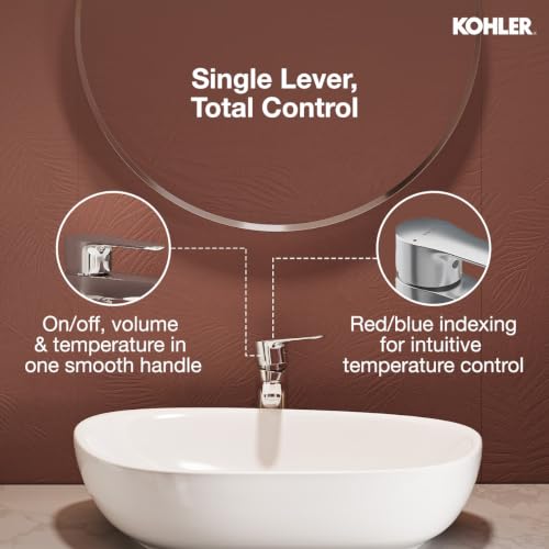 Image of KOHLER July 29928IN-4ND-CP Comfort Height Single Contral Lav Faucet Without Drain