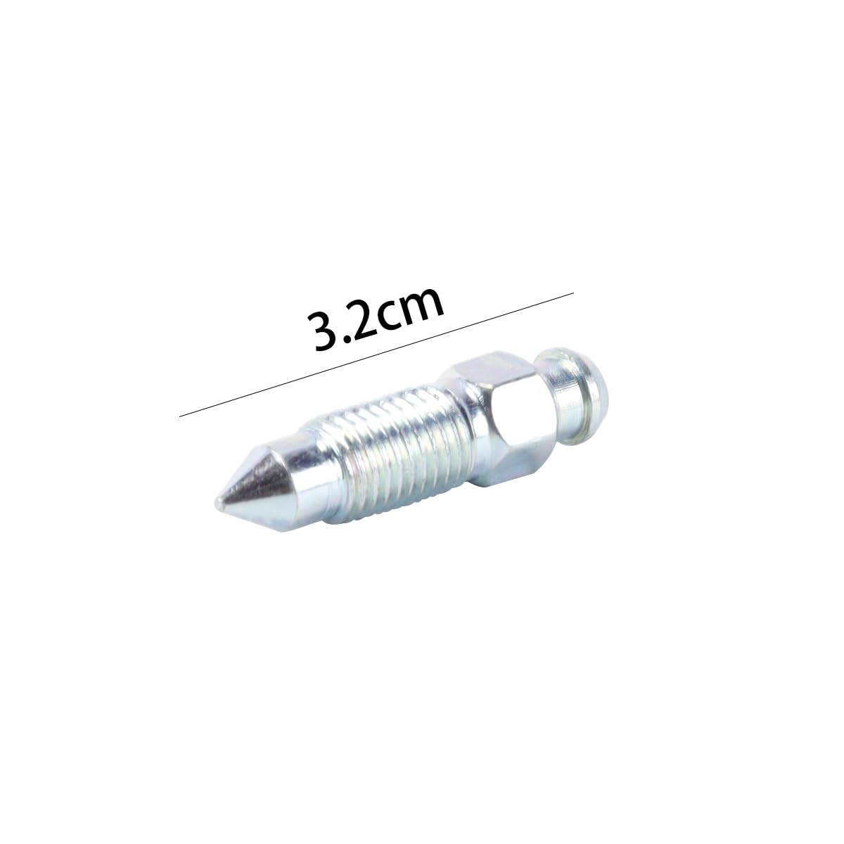4 x śruba odpowietrzająca M8 x 1 mm z ocynkowaną metalową nasadką przeciwpyłową do zacisku hamulca tarczowego, układu wydechowego, motocykla, samochodu, pompy hamulcowej, akces