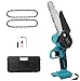 6 Inch Cordless Mini Electric Chainsaw, One-Hand Wood Cutter Saw, Powerful 19.2 FT/S Brushless Motor, Portable, Compatible with 18 V Li-ion Batteries (Bare Tool Only)