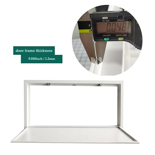 Fengze Thicken 0.048inch Metal Access Panel 14\" x 29\" (350 x 730mm) Spring Lock No Key Needed Strong Steel Access Door for Drywall and Ceiling Have Push Catch Lock