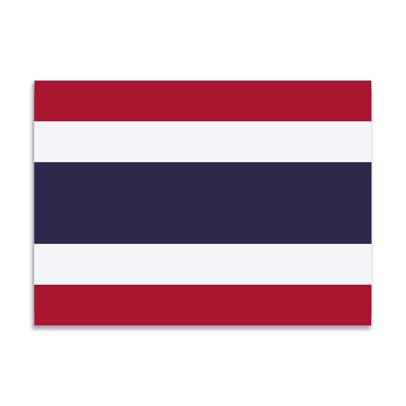 Calcomanía de bandera de Tailandia de 5.5 x 4 pulgadas para llevar tus viajes en el portátil