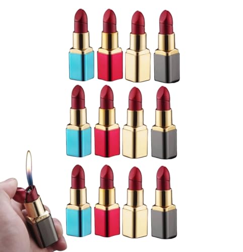 Encendedores NIVEK pack 12 diseño lápiz labial multicolor miniatura 1