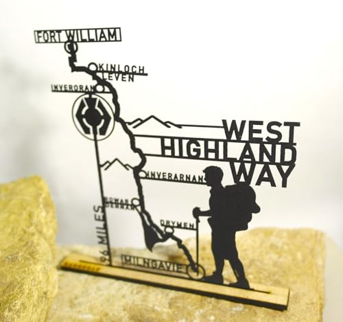Generisch West Highland Way Silhouette – Schottland Wanderweg Deko