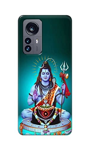 Image of Printed Hard Back Cover Case for Xiaomi 12 Pro Back Cover (Lord Shiva) -1803