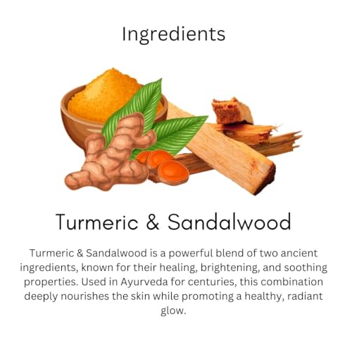 Image of Khadi Turmeric & Sandal Handmade Bathing Soap Bar 125g (Pack of 3) | Natural & Herbal | Glowing & Brightening Skin | For Even Skin Tone & Breakouts | All Skin Types | For Men & Women
