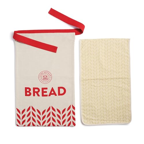 King Arthur Baking Company Reusable Bread Bag, Cotton And Beeswax-Coated Linen, Plastic-Free Storage
