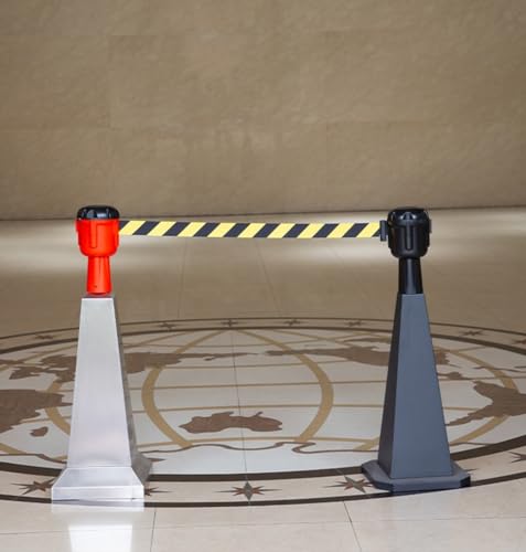 Barrière de sécurité télescopique en plastique avec cône rétractable 2m