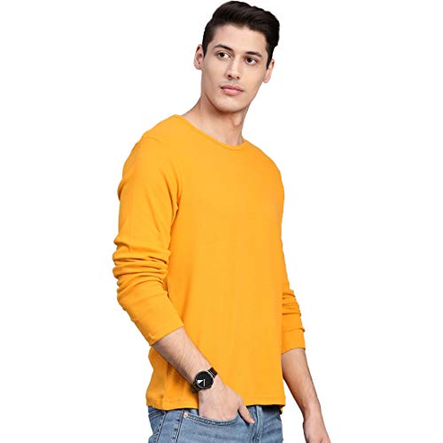 Image of Men's Full Sleeve Casual Round Neck Multi Colored T-Shirts