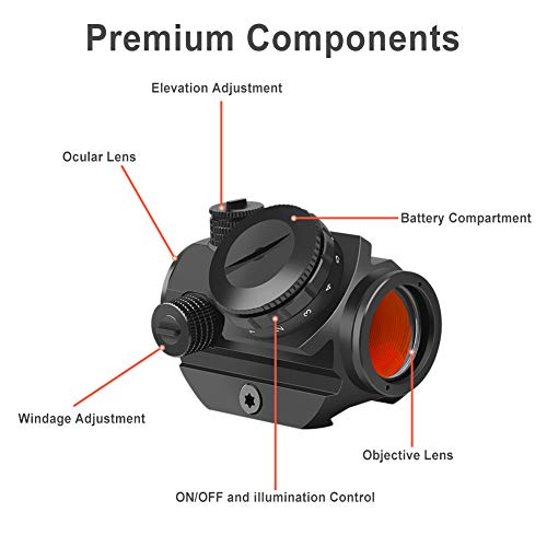 Feyachi RDS-22 Red Dot Sight - 2 MOA Compact Red Dot Scope 1 x 22mm by Feyachi - Image 5