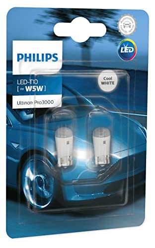 Philips Ultinon Pro3000 LED T10 lampe de signalisation automobile (W5W), 6.000K cool white