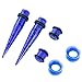 JDXN Ear Stretching Kit 14G to 00G - 50 Pieces Acrylic Tapers Silicone Tunnels Plugs Gauges Expander Set for Ear Piercing Jewelry Men Women (Blue spots)
