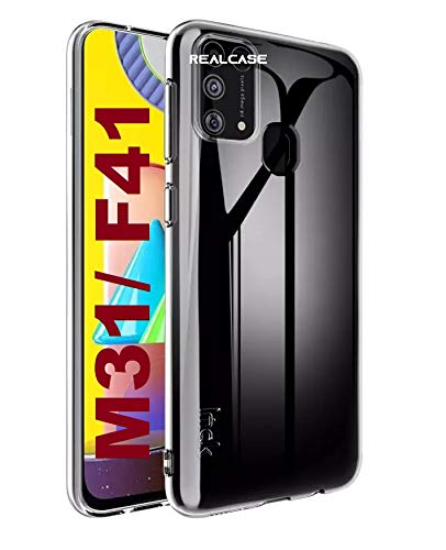 Image of REALCASE M31 / F41 Back Cover, [Shock Absorption] Transparent Clear Gel with Reinforced Corner Slim Soft TPU Silicone Bumper Back Case for Samsung Galaxy M31 / Galaxy F41