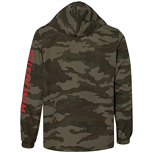 Image of Winchester Official - Legend Collection -Red W Patch Water Resistant Hooded Windbreaker Coaches Jacket for Men, Women, Unisex