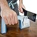 Wamery Knife and Scissors Sharpener 4-Stage. Repairs, Restores, & Polishes Blades of Any Hardness. Ergonomic Handle & Anti-Slip Safe Pads. Kitchen Knife Sharpener. Sharpening Tool for Knives & Shears.
