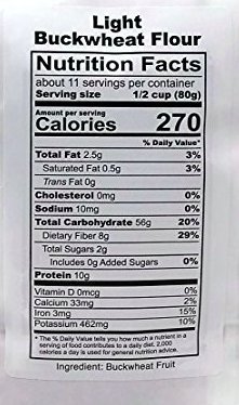 Haldeman Mills Naturally Gluten Free Light Buckwheat Flour, 2 Lb. Package (1 Pack) #TOP4