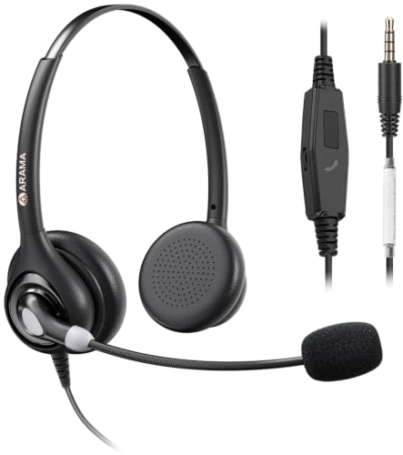 Arama Cell Phone Headset w/Lightweight Secure-Fit Headband...