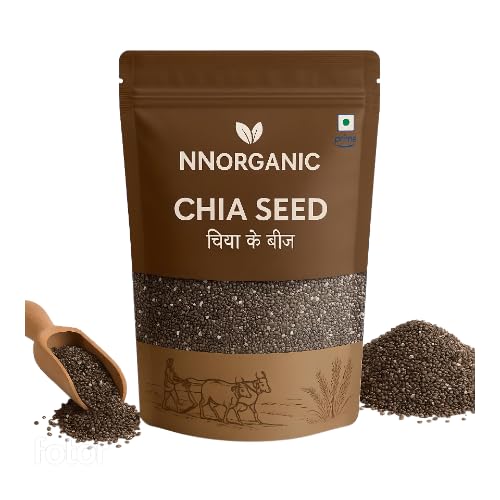 Image of Chia Seeds - Seeds for Weight Management | Rich in Calcium, Protein & Fibre | Beat the Heat | 100% Clean ChiaSeeds for Eating | Antioxidant Rich Seed | NNorganic