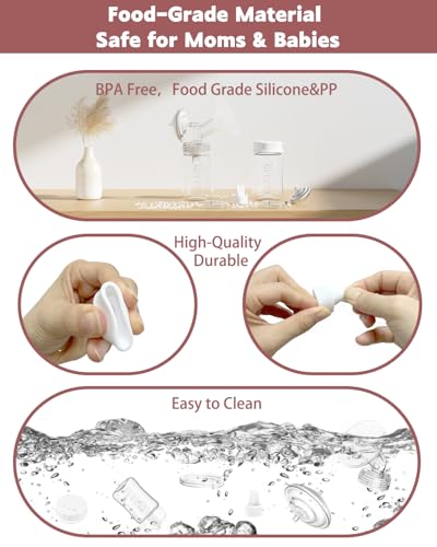 Image of 4packs 29mm Full Breast Replacement Pump Parts for Spectra S1 S2 9 Plus Synergy Gold Include 13mm Flange,Valve,Backflow Protector,Tube,Bottle,Caps, Fit for Motif Luna Cimilre Ameda MYA Pump