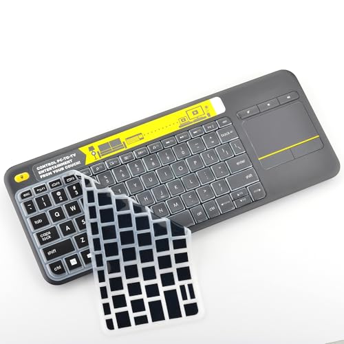 Funda de teclado de silicona para Logitech Wireless Touch K400 Plus protector flexible 4