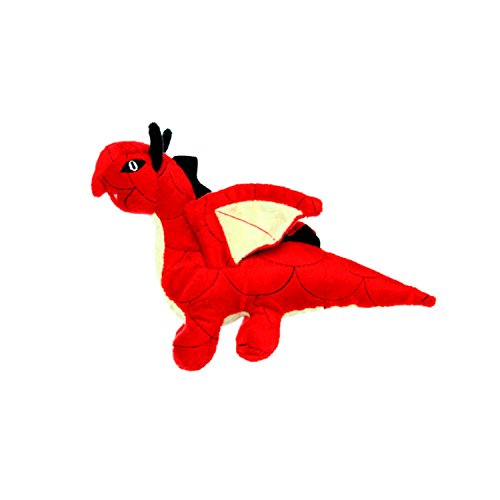 Mighty- Red Junior Dragon- Squeaker-Multiple Layers. Made Durable, Strong & Tough. Interactive Play Dog Toy (Tug, Toss & Fetch). Machine Washable & Floats #TOP3