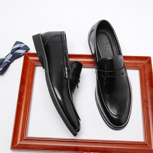 Classic Dress Shoes for Mens, Leather Comfort Penny Loafers Driving Causal Slip-On Loafers for Mens4